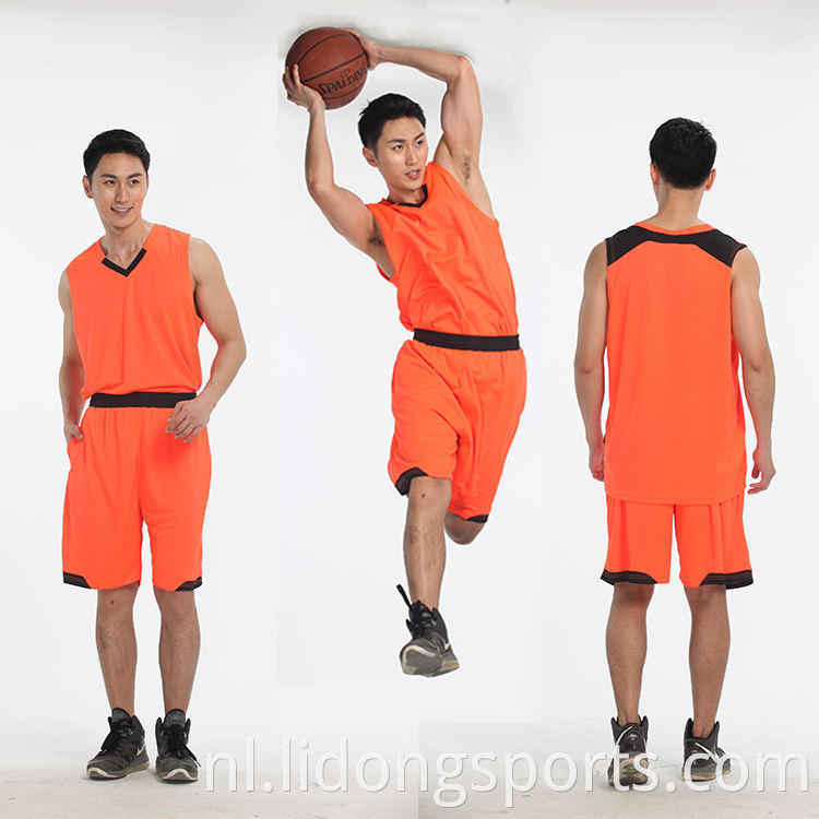Groothandel Personaliseer Men's Basketball Jerseys Design met Sublimation Print Basketball Uniformen voor studenten